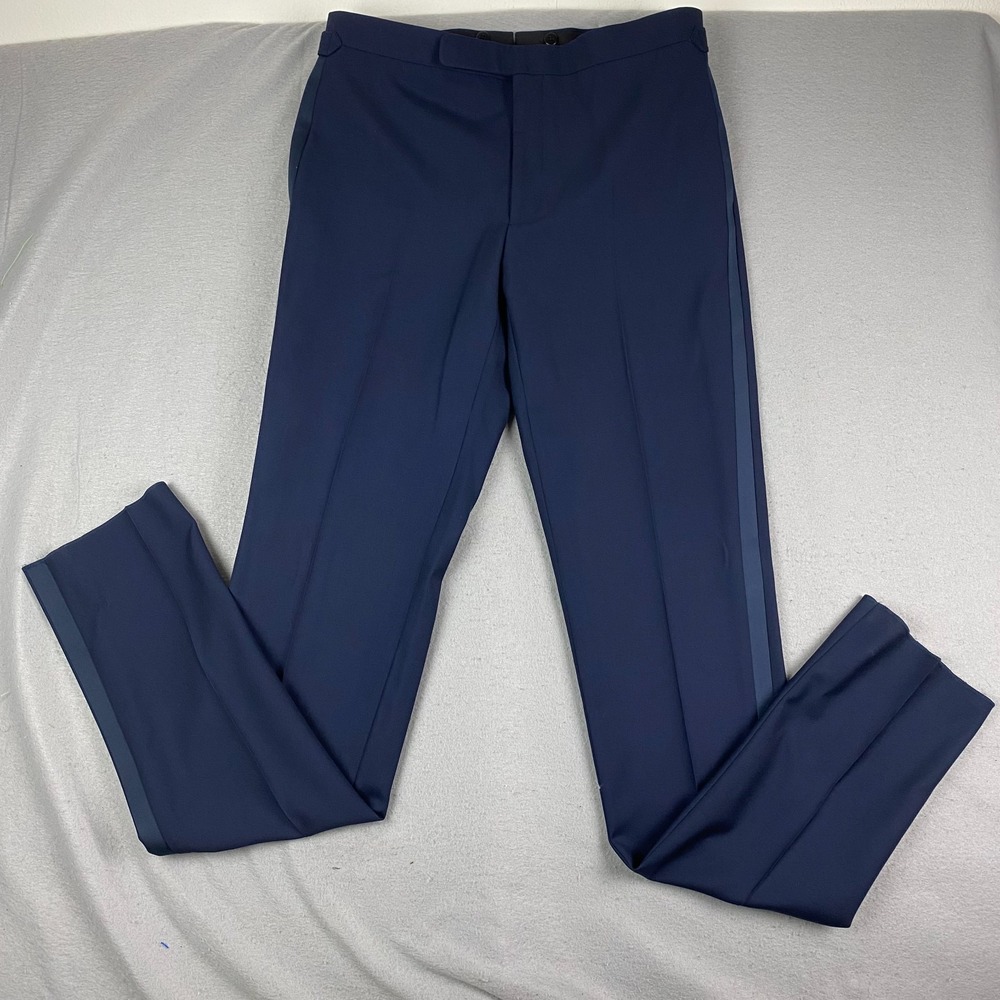 Polo Ralph Lauren Mens Wool Barathea Tuxedo 42L Tailored fit blue NWOT Italy - Picture 15 of 16
